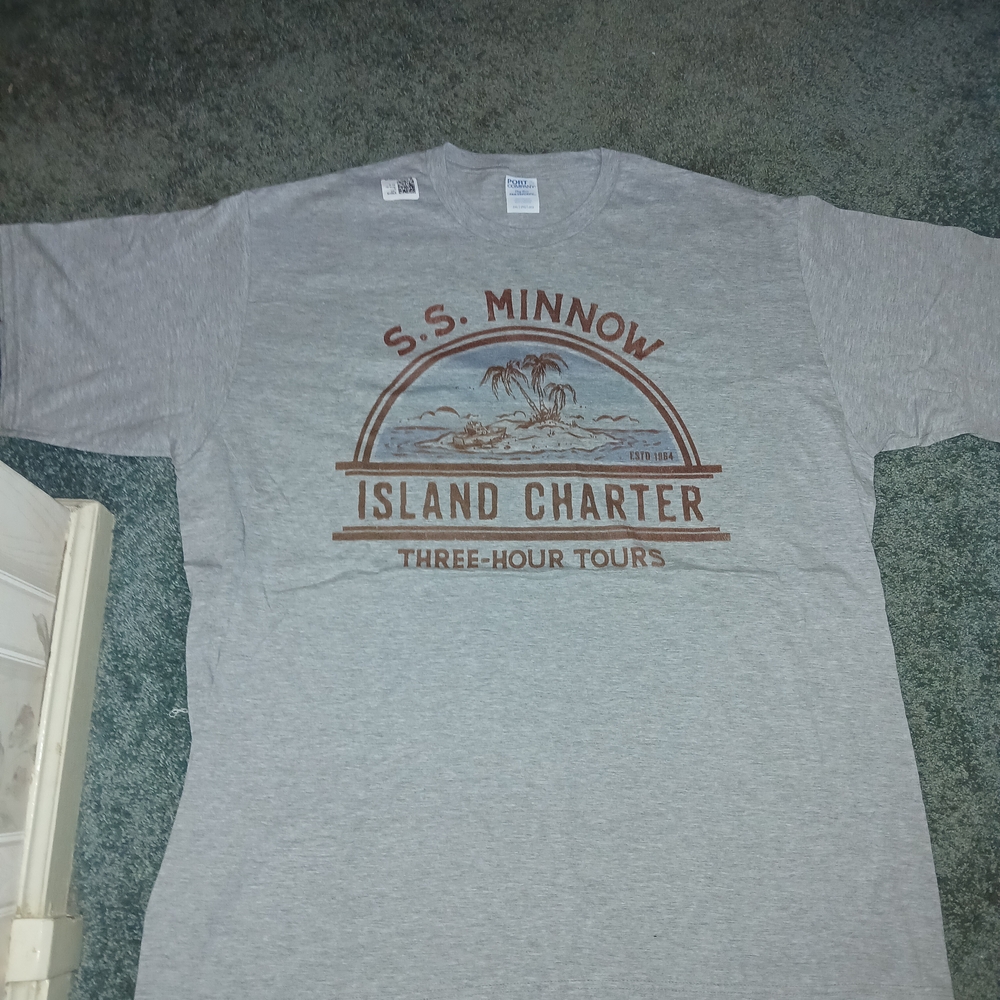 S. S. Minnow Island Tours Gray Short Sleeve Tee